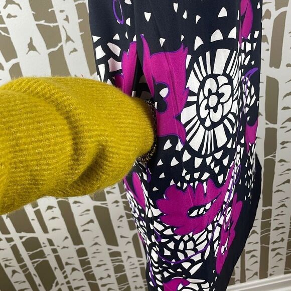 AB Studio Geometric Floral Print Sheath Dress 10 - Picture 4 of 11